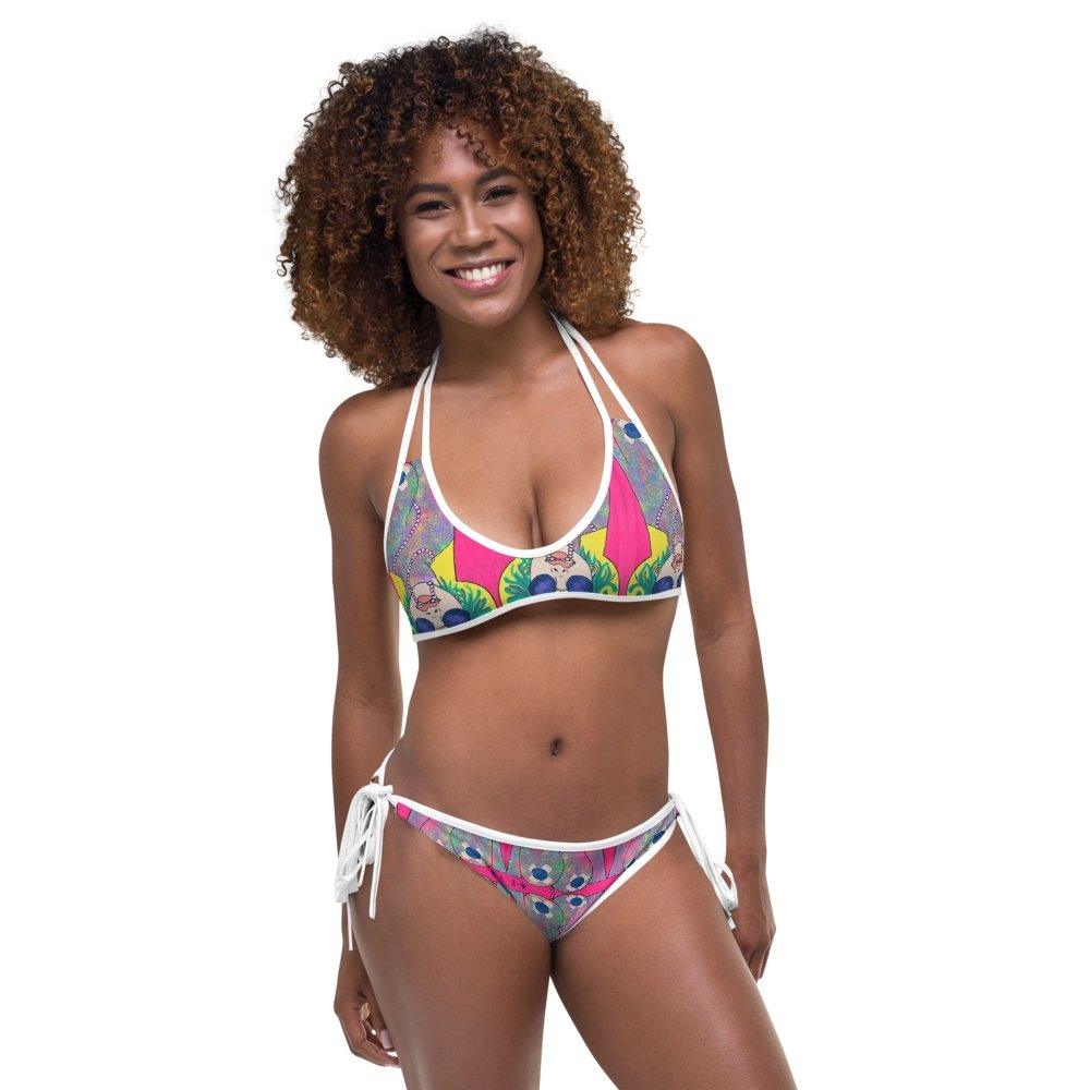 TetaFuera Two Piece Reversible Bikini - Moon Frankenstein