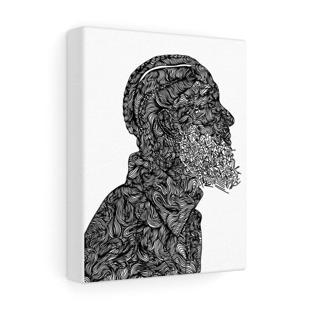 Written in Stone Nipsey Stretched Canvas - Moon Frankenstein