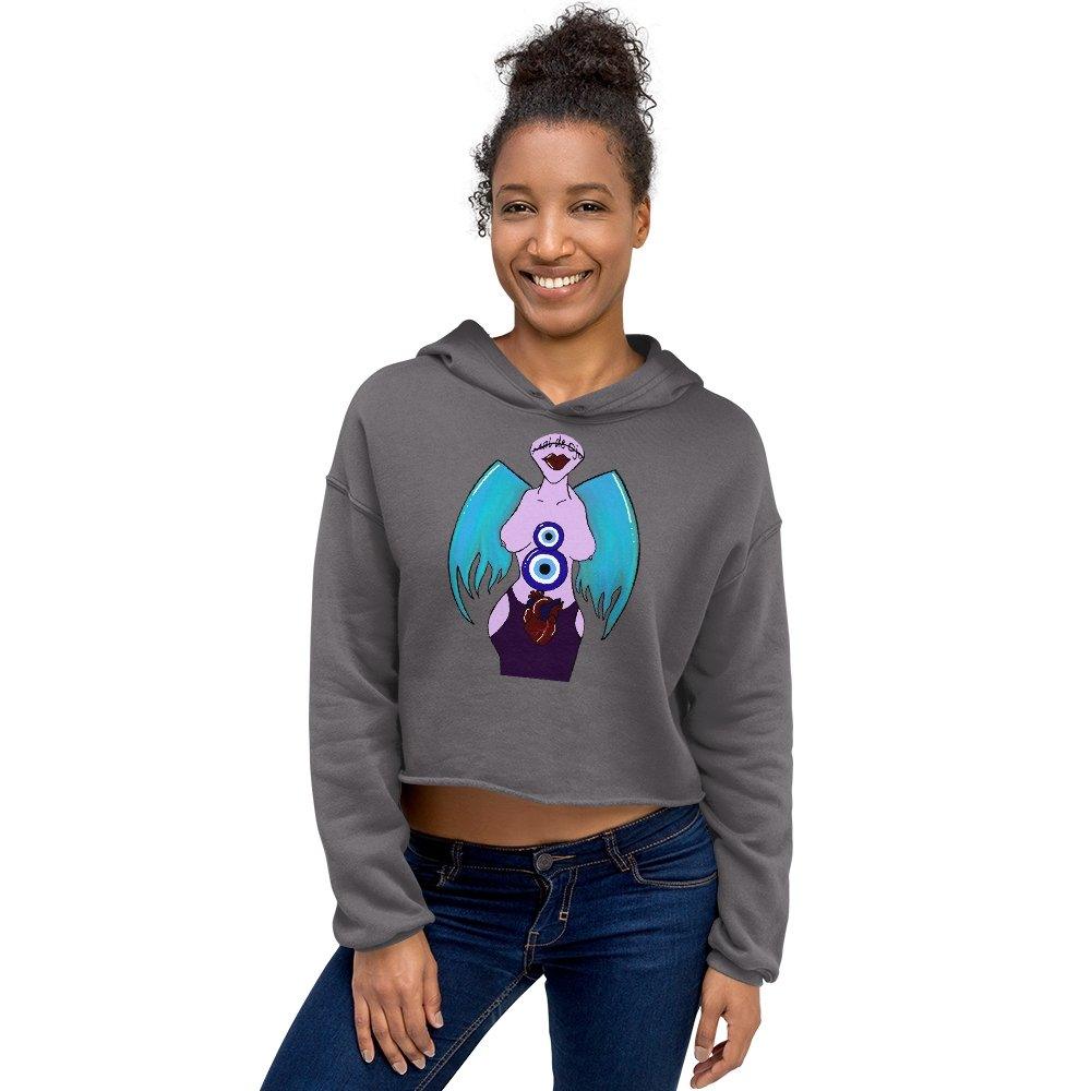 X Mal de Ojo Crop Hoodie - Moon Frankenstein