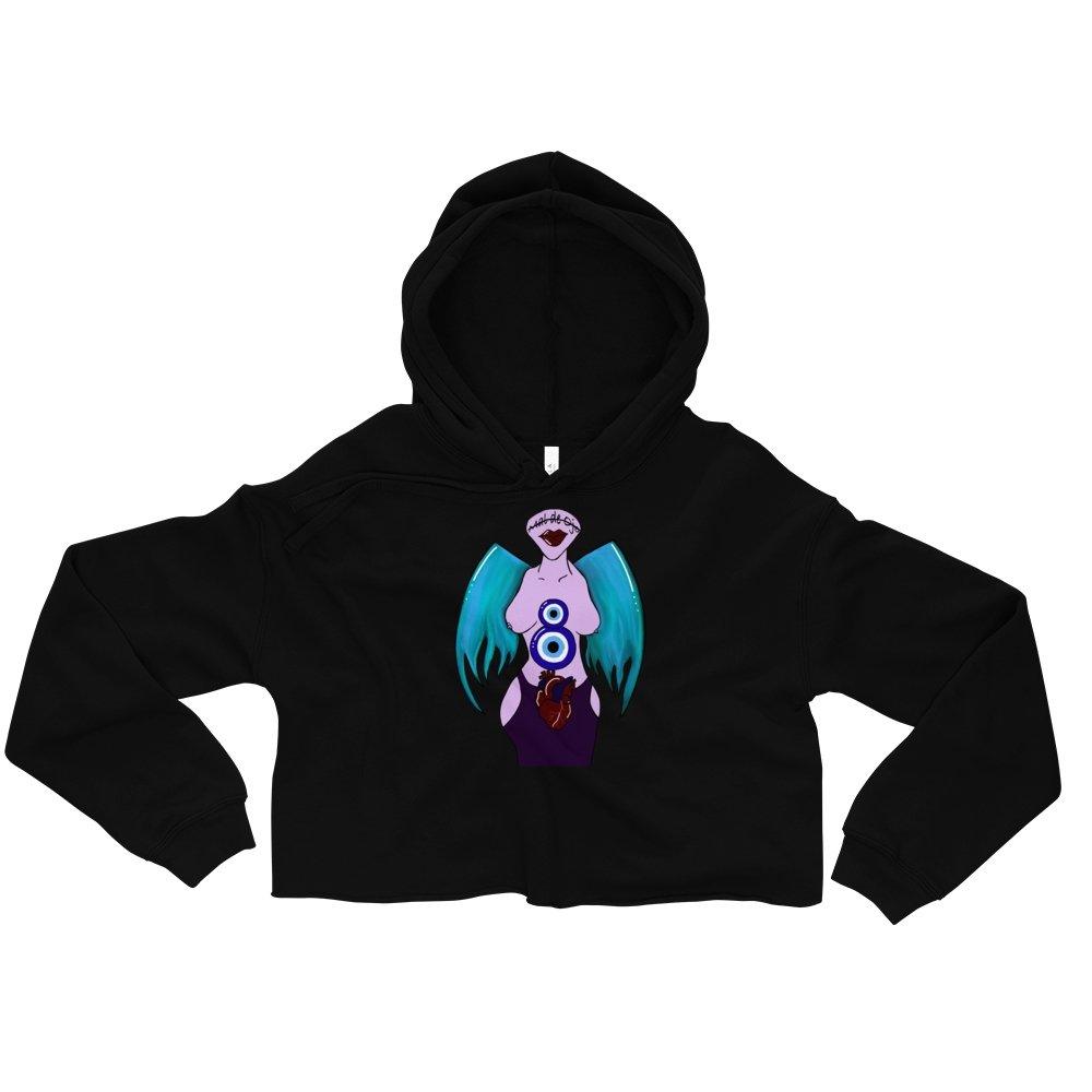 X Mal de Ojo Crop Hoodie - Moon Frankenstein